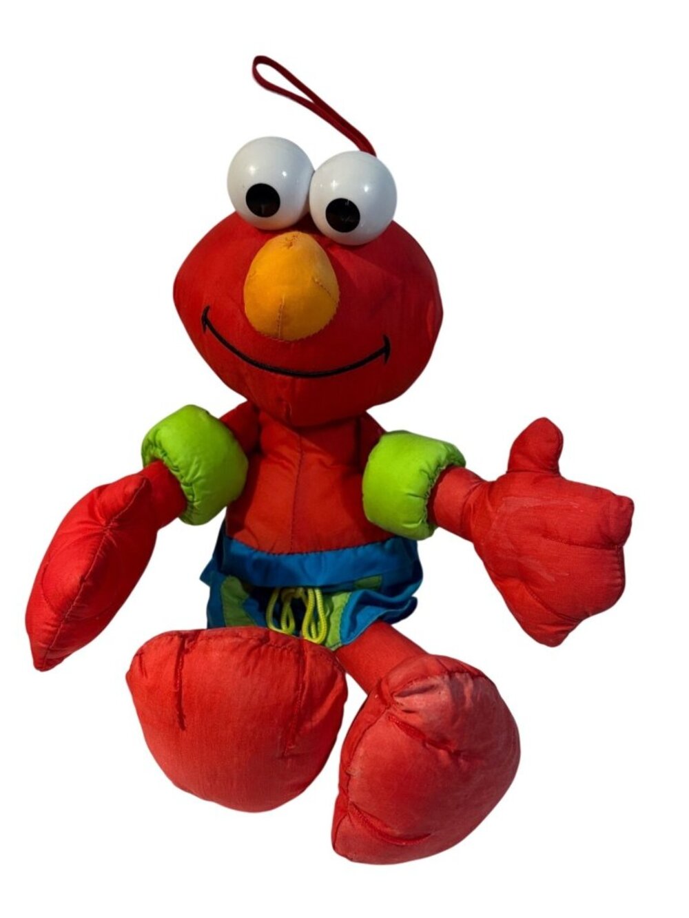 Puffalump Elmo Splash and Scribble Blue Green Swim Shorts Arm Floaties Sesame St